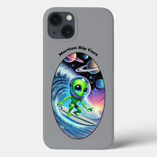 Coques Case-Mate iPhone Surfboard Surfboard Alien de l'espace chevauchant (Verso)