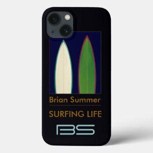 iPhone 13 Case Surfboards personnalisées sur le thème du surf