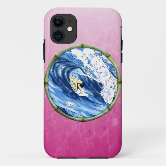 Coques Case-Mate iPhone Surfer en cercle en bambou (Dos)