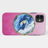 Coques Case-Mate iPhone Surfer en cercle en bambou (Dos (Horizontal))
