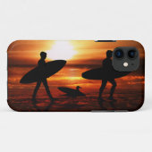 Coques Case-Mate iPhone Surfeurs de coucher de soleil (Dos (Horizontal))