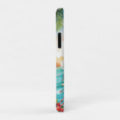 Coques Case-Mate iPhone Surfing Santa Christmas with Santa Surfer (Dos/Droite)