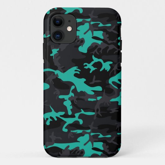 Coques Case-Mate iPhone Surlignages sarcelle Camo (Dos)