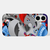 Coques Case-Mate iPhone Surreal Faces & Jigsaw Puzzle (Verso (horizontal))