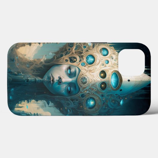 Coques Case-Mate iPhone Surreal Futuristic Alien Woman Lanscape (Verso (horizontal))