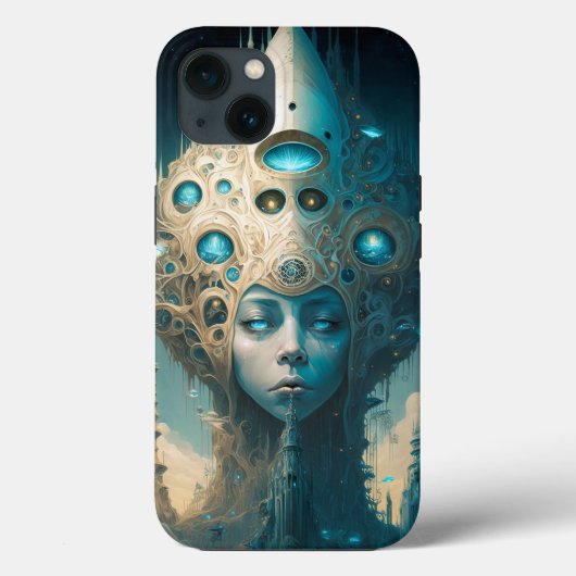 Coques Case-Mate iPhone Surreal Futuristic Alien Woman Lanscape (Verso)
