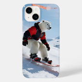 Coques Case-Mate iPhone Surreal Polar Bear Snowboard Aventure hivernale (Verso)