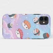 Coques Case-Mate iPhone Sushi Flying in Pastel Galaxy Sky (Dos (Horizontal))