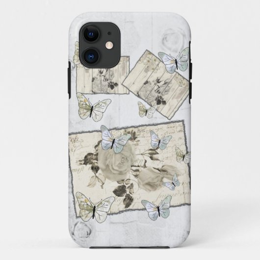 Coques Case-Mate iPhone SW Rose et papillons (Dos)