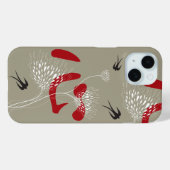 Coques Case-Mate iPhone Swallow Birds Chinese Heart Oriental Kanji Floral (Verso (horizontal))