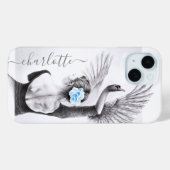 Coques Case-Mate iPhone Swan Femme danseuse Elegant Ballet Surreal art Nom (Verso (horizontal))