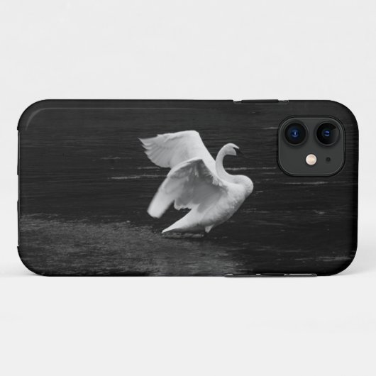 Coques Case-Mate iPhone Swan trompette b/w (Dos (Horizontal))