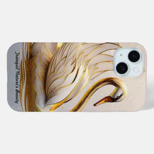 Coques Case-Mate iPhone "Swan's Serene Escape" (Verso (horizontal))