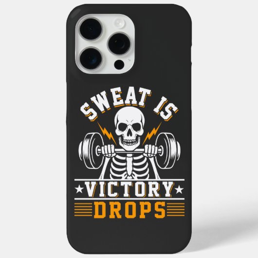 Coques Case-Mate iPhone Sweat is Victory Drops White Fitness Gym Workout (Verso)