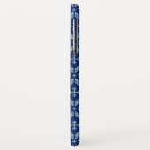 Coques Case-Mate iPhone Sweat Marine White FairIsle Xmas Holiday Monogramm (Dos/Gauche)