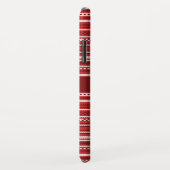 Coques Case-Mate iPhone Sweat Rouge Blanc Blancs Noël Personnalisé (Dos/Droite)