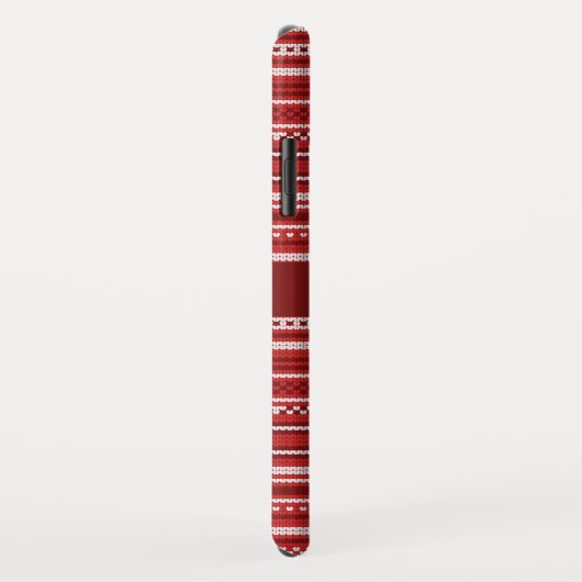 Coques Case-Mate iPhone Sweat Rouge Blanc Blancs Noël Personnalisé (Dos/Droite)