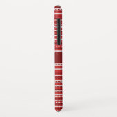 Coques Case-Mate iPhone Sweat Rouge Blanc Blancs Noël Personnalisé (Dos/Gauche)