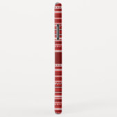 Coques Case-Mate iPhone Sweat Rouge Blanc Blancs Noël Personnalisé (Dos/Droite)