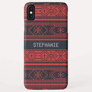 Case-Mate iPhone Case Sweat Rouge Noir Motif Noël personnalisé