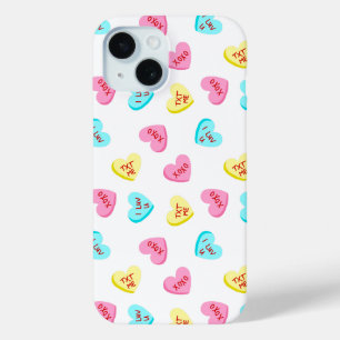 Coque Pour iPhone 15 Sweet Candy Hearts Valentines Day