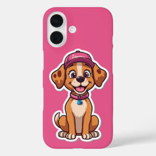 Coques iPhone 16 Sweet Cartoon Chien - Happy Puppy dans Sticker Cas