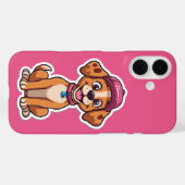 Coques Case-Mate iPhone Sweet Cartoon Chien - Happy Puppy dans Sticker Cas (Verso (horizontal))