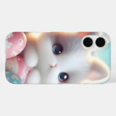 Coques Case-Mate iPhone Sweet Pastel Kawaii Kitten Easter Eggs (Verso (horizontal))