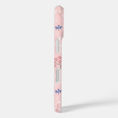 Coques Case-Mate iPhone Sweet White Swans On Pastel Pink Floral Ballet (Verso / Droite)