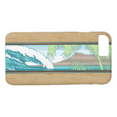 Coques Case-Mate iPhone SYMBOLE Ala Moana Hawaiian Faux Koa Surf en bois (Dos (Horizontal))
