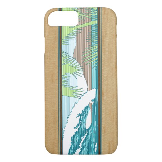 Coques Case-Mate iPhone SYMBOLE Ala Moana Hawaiian Faux Koa Surf en bois (Dos)