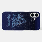 Coques Case-Mate iPhone Symbole Aquarius Constellation et Zodiaque avec ét (Verso (horizontal))