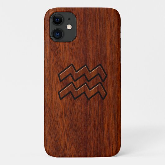 Coques Case-Mate iPhone Symbole Aquarius Zodiac Style acajou Brown (Dos)