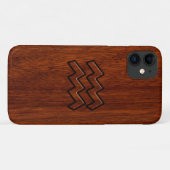 Coques Case-Mate iPhone Symbole Aquarius Zodiac Style acajou Brown (Dos (Horizontal))