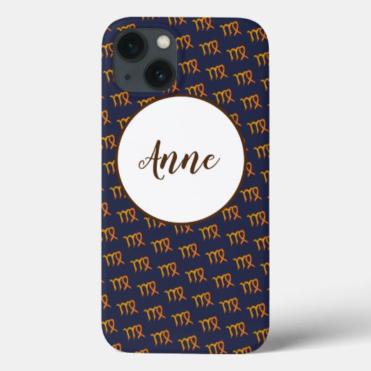 Coques Case-Mate iPhone Symbole astrologique Virgo Gold Zodiac (Verso)