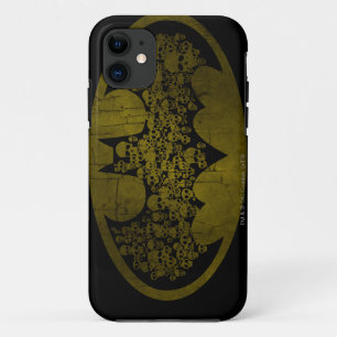 Coque iPhone 11 Symbole Batman   Crânes dans le logo de chaume