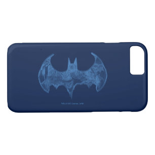 Etui iPhone Case-Mate Symbole Batman Livre de croquis - Logo bleu clai