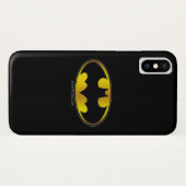 Coques Case-Mate iPhone Symbole Batman | Logo de dégradé ovale (Dos (Horizontal))