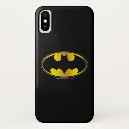 Coques Case-Mate iPhone Symbole Batman | Logo de dégradé ovale (Dos)