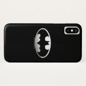 Coques Case-Mate iPhone Symbole Batman | Logo Grainy (Dos (Horizontal))