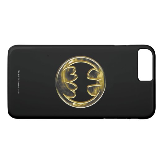 Coques Case-Mate iPhone Symbole Batman | Logo Or (Dos (Horizontal))