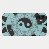 Coques Case-Mate iPhone Symbole bleu et noir de Yin Yang (Dos (Horizontal))