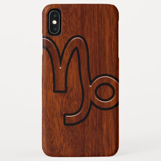 Coques Case-Mate iPhone Symbole Capricorne moderne en Mahogany Style impri (Dos)