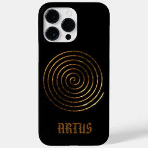 Coque Pour Pour iPhone 14 Pro Max Symbole celtique spiral, Personnaliser