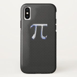 Coque iPhone X Symbole Chrome comme Pi sur l'impression Black Car