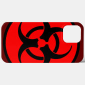 Coques Case-Mate iPhone Symbole de bioaléa rouge (Verso (horizontal))