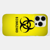Coques Case-Mate iPhone Symbole de biodanger noir (Verso (horizontal))