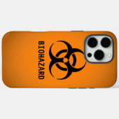 Coques Case-Mate iPhone Symbole de biodanger noir (Verso (horizontal))