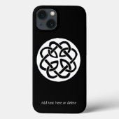 Coques Case-Mate iPhone Symbole de cercle en entrelacs celtique noir et bl (Verso)