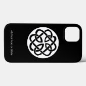 Coques Case-Mate iPhone Symbole de cercle en entrelacs celtique noir et bl (Verso (horizontal))